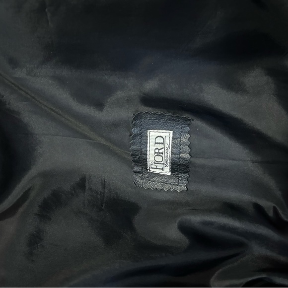 Vintage 80s Fjor D Leather Trench Coat - Picture 3 of 3